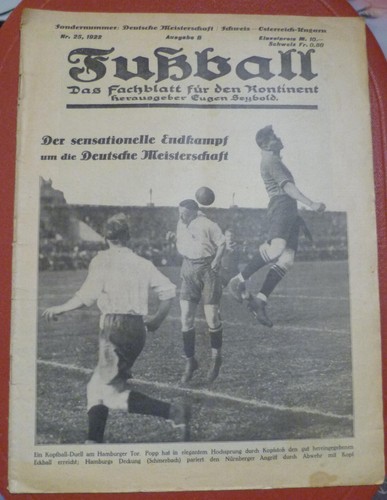 Zeitung 1922 fussball endspiel - zeitung,
