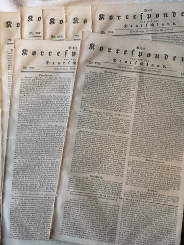1853 nürnberg 7 - rk/, zeitungen
