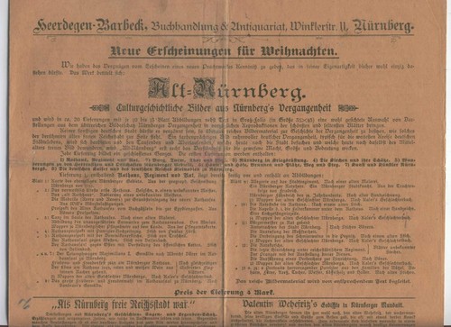 Nürnberg alte zeitung bücher - nÜrnberg,